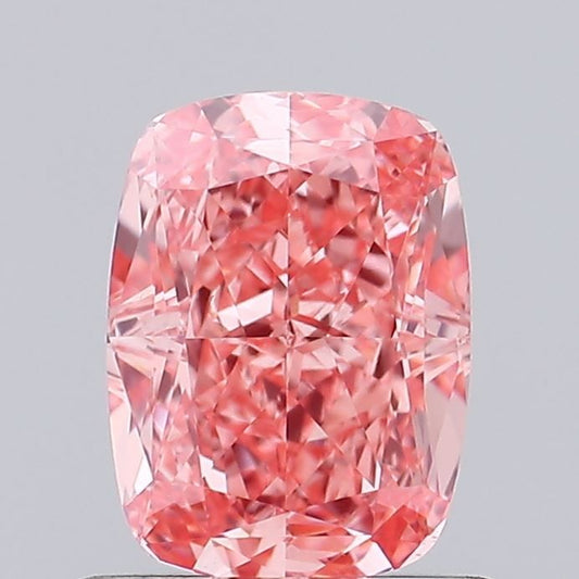 Lab-Grown Cushion Diamond - 0.97 Carats, Fancy Vivid Pink Color, VS1 Clarity - Certified by IGI - Report Number: LG636476035