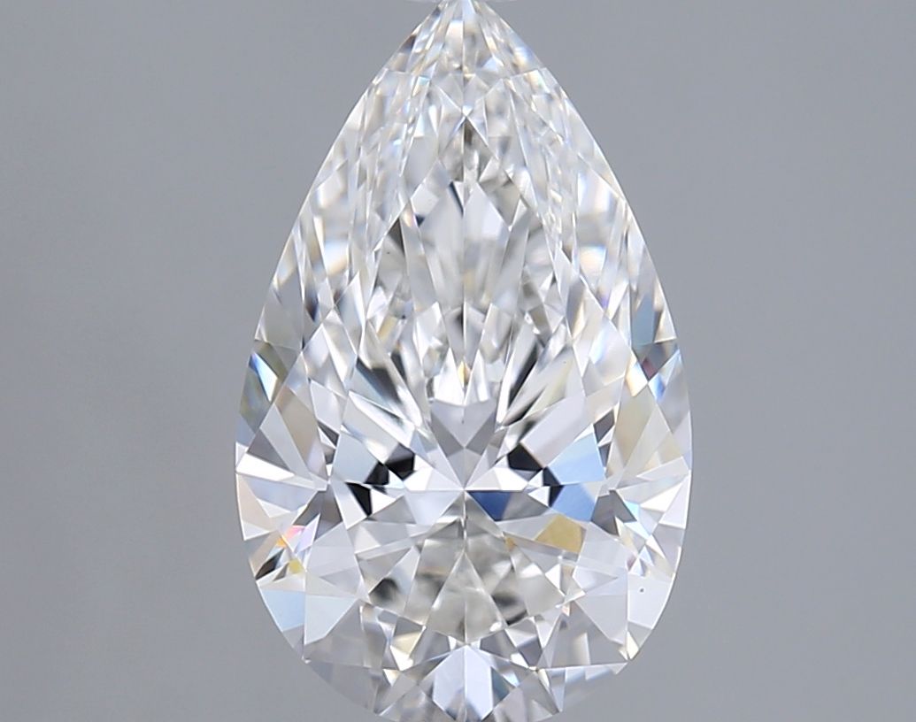 Lab-Grown Pear Diamond - 2.03 Carats, F Color, VVS2 Clarity - Certified by IGI - Report Number: LG680564683