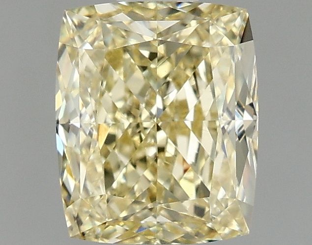 Lab-Grown Cushion Diamond - 1.1 Carats, Fancy Yellow Color, VVS2 Clarity - Certified by IGI - Report Number: LG674532094