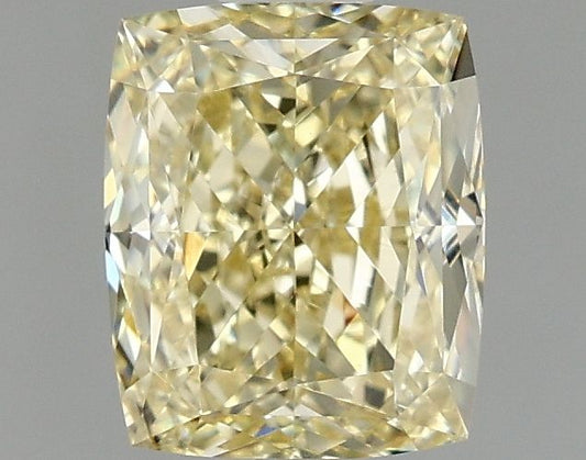 Lab-Grown Cushion Diamond - 1.1 Carats, Fancy Yellow Color, VVS2 Clarity - Certified by IGI - Report Number: LG674532094