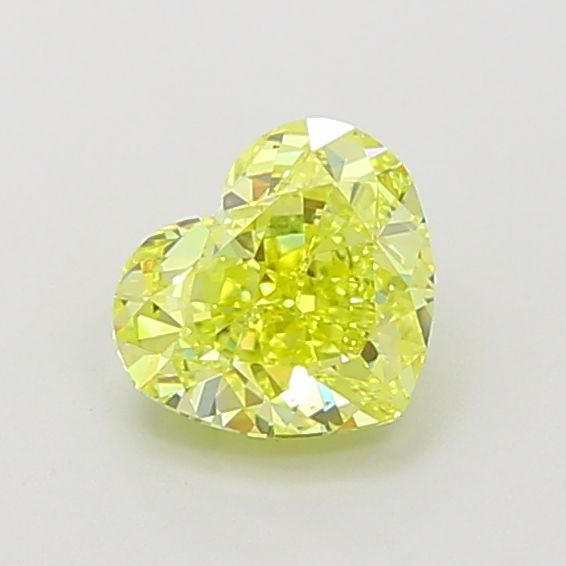 Lab-Grown Heart Diamond - 1.06 Carats, Fancy Vivid Yellow Color, VS1 Clarity - Certified by IGI - Report Number: LG660440309