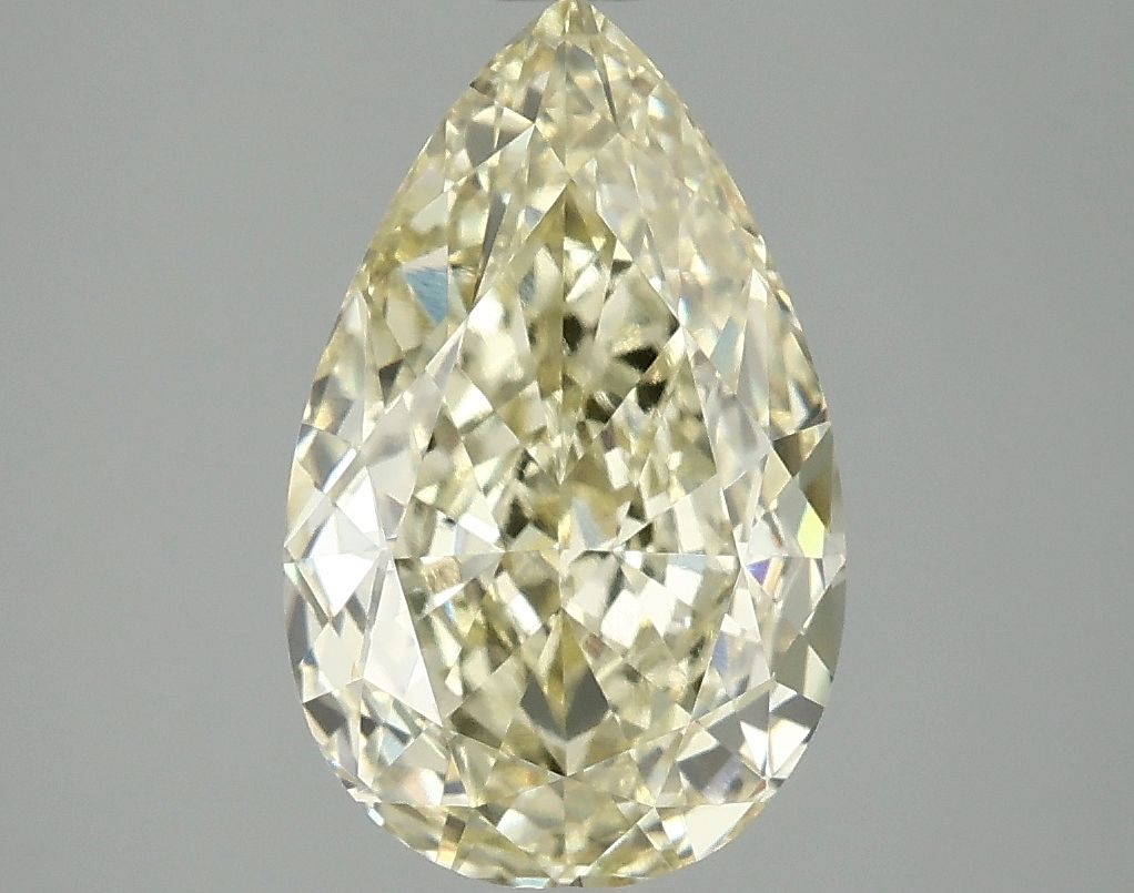 Lab-Grown Pear Diamond - 3.1 Carats, Fancy Vivid Yellow Color, VVS2 Clarity - Certified by IGI - Report Number: LG692509803