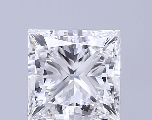 Lab-Grown Princess Diamond - 4.0 Carats, F Color, VVS2 Clarity - Certified by IGI - Report Number: LG687558476