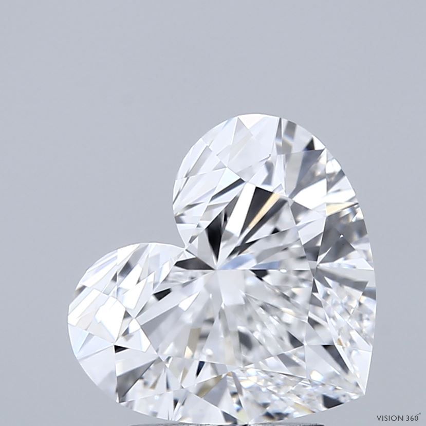 Lab-Grown Heart Diamond - 3.06 Carats, E Color, VVS2 Clarity - Certified by IGI - Report Number: LG715506504