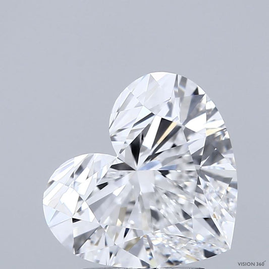 Lab-Grown Heart Diamond - 3.06 Carats, E Color, VVS2 Clarity - Certified by IGI - Report Number: LG715506504