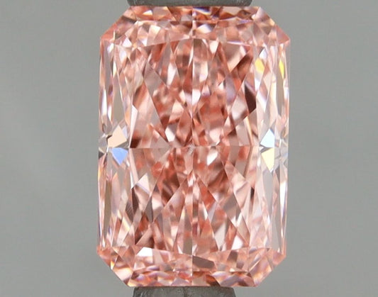 Lab-Grown Radiant Diamond - 1.0 Carats, Fancy Vivid Pink Color, VS2 Clarity - Certified by IGI - Report Number: LG637457178