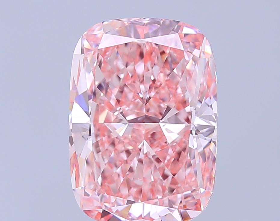 Lab-Grown Cushion Diamond - 5.02 Carats, Fancy Vivid Pink Color, VS1 Clarity - Certified by IGI - Report Number: LG684508198