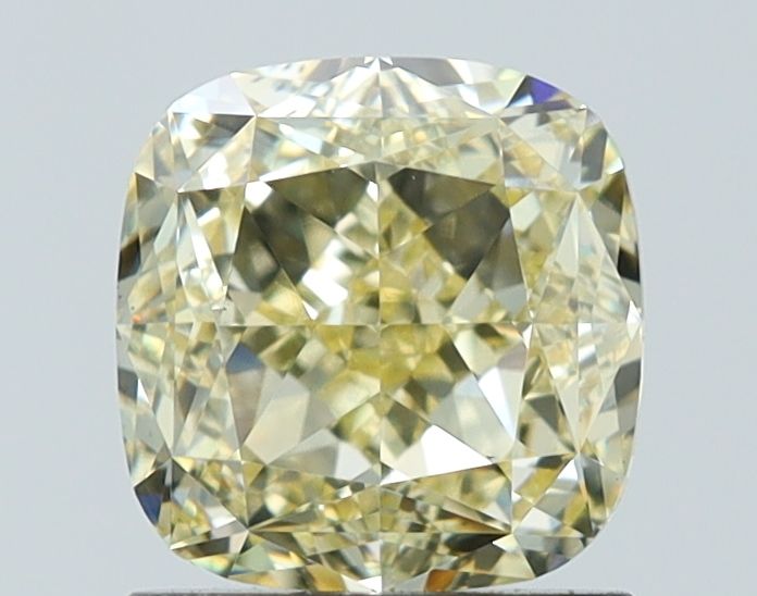Lab-Grown Cushion Diamond - 1.52 Carats, Fancy Yellow Color, VS1 Clarity - Certified by IGI - Report Number: LG624426949