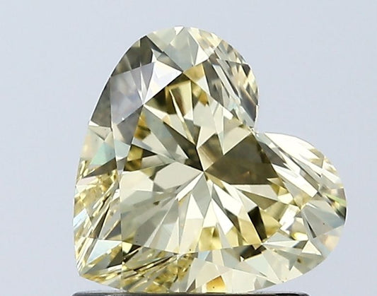 Lab-Grown Heart Diamond - 1.08 Carats, Fancy Intense Yellow Color, VS1 Clarity - Certified by IGI - Report Number: LG671438945