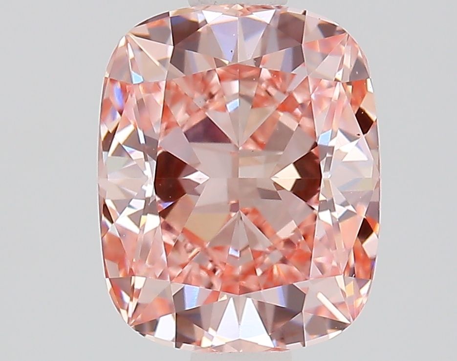 Lab-Grown Cushion Diamond - 1.51 Carats, Fancy Intense Pink Color, VS1 Clarity - Certified by IGI - Report Number: LG647484155