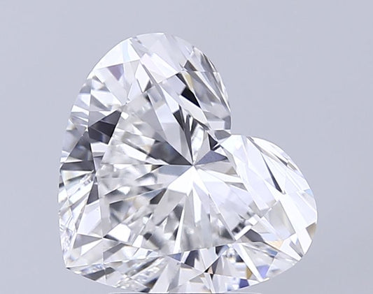 Lab-Grown Heart Diamond - 3.51 Carats, E Color, VVS2 Clarity - Certified by IGI - Report Number: LG712531879