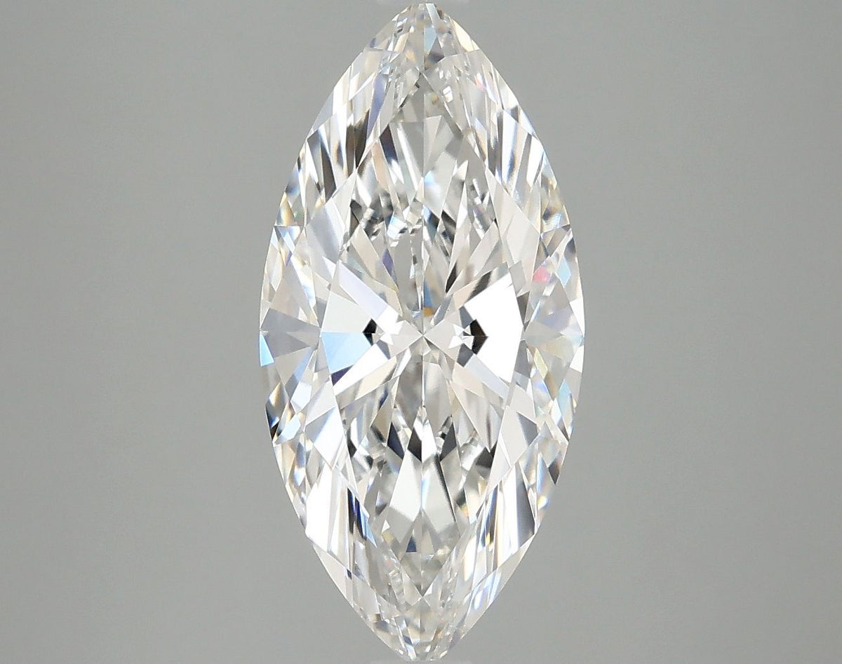 Lab-Grown Marquise Diamond - 3.02 Carats, F Color, VVS2 Clarity - Certified by IGI - Report Number: LG673430272