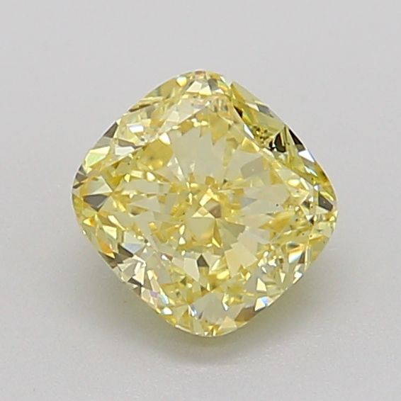 Lab-Grown Cushion Diamond - 1.19 Carats, Fancy Intense Yellow Color, VS2 Clarity - Certified by IGI - Report Number: LG689556527