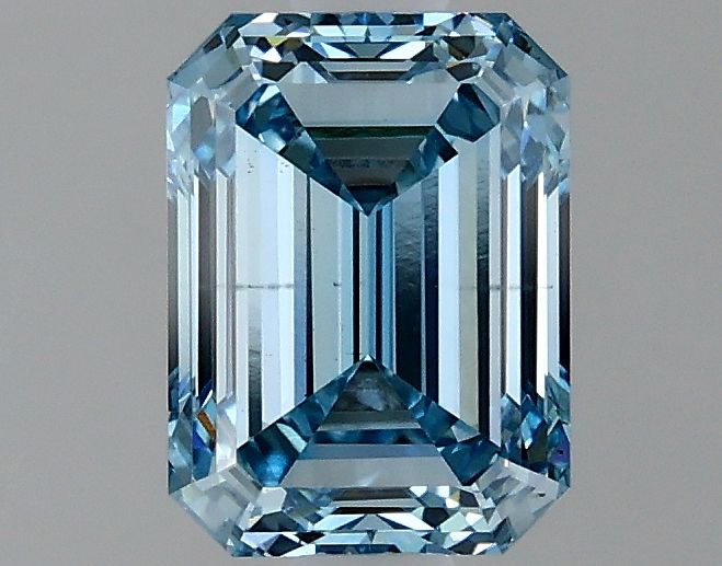 Lab-Grown Emerald Diamond - 1.52 Carats, Fancy Intense Blue Color, VS2 Clarity - Certified by IGI - Report Number: LG635401406