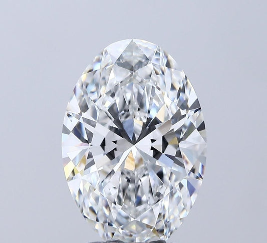 Lab-Grown Oval Diamond - 4.08 Carats, E Color, VVS2 Clarity - Certified by IGI - Report Number: LG687592268