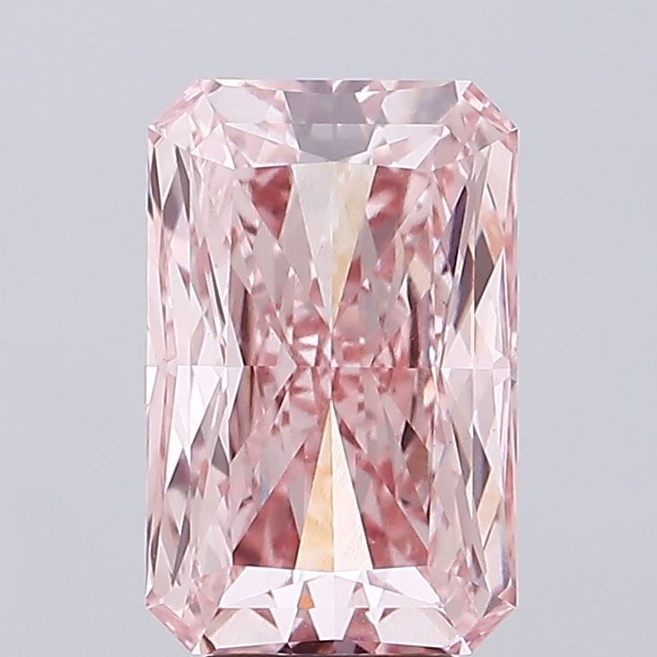 Lab-Grown Radiant Diamond - 5.52 Carats, Fancy Vivid Pink Color, VS1 Clarity - Certified by IGI - Report Number: LG668440482
