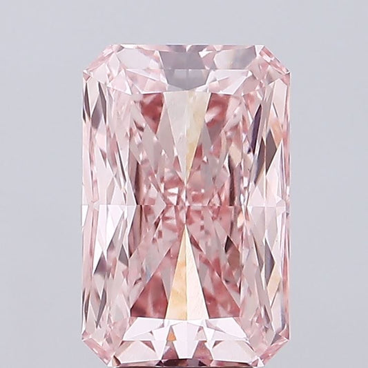 Lab-Grown Radiant Diamond - 5.52 Carats, Fancy Vivid Pink Color, VS1 Clarity - Certified by IGI - Report Number: LG668440482