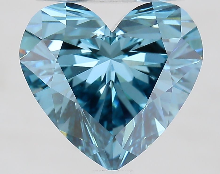 Lab-Grown Heart Diamond - 2.51 Carats, Fancy Vivid Blue Color, VS1 Clarity - Certified by IGI - Report Number: LG681516405