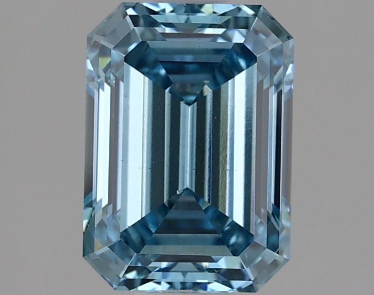 Lab-Grown Emerald Diamond - 2.02 Carats, Fancy Vivid Blue Color, VS2 Clarity - Certified by IGI - Report Number: LG634481165