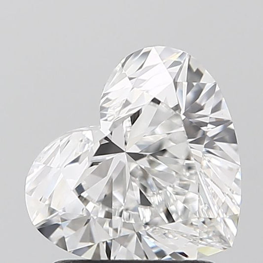Lab-Grown Heart Diamond - 1.51 Carats, D Color, VVS2 Clarity - Certified by IGI - Report Number: LG623433850