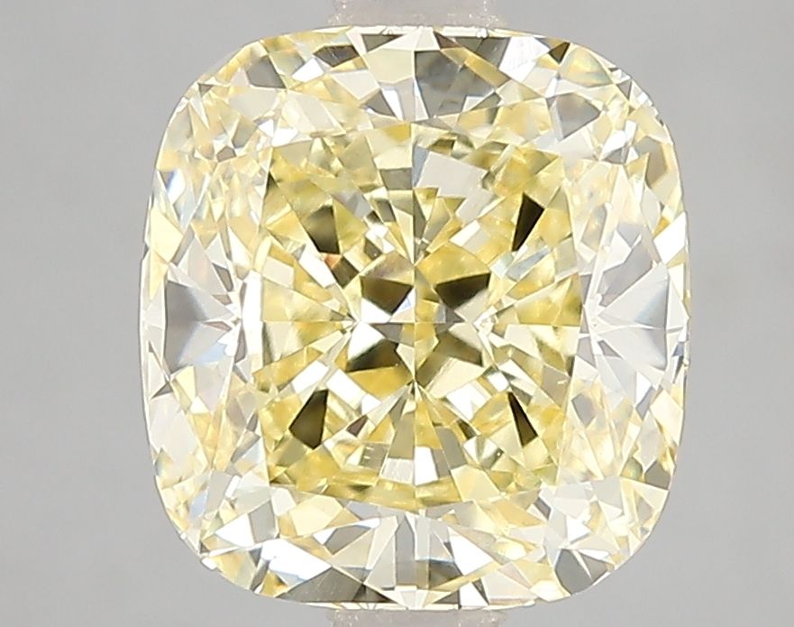 Lab-Grown Cushion Diamond - 3.1 Carats, Fancy Intense Yellow Color, VVS2 Clarity - Certified by IGI - Report Number: LG660484098