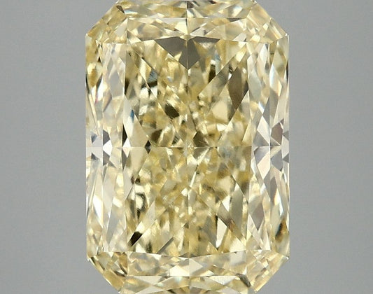 Lab-Grown Radiant Diamond - 4.1 Carats, Fancy Vivid Yellow Color, VVS2 Clarity - Certified by IGI - Report Number: LG689586798