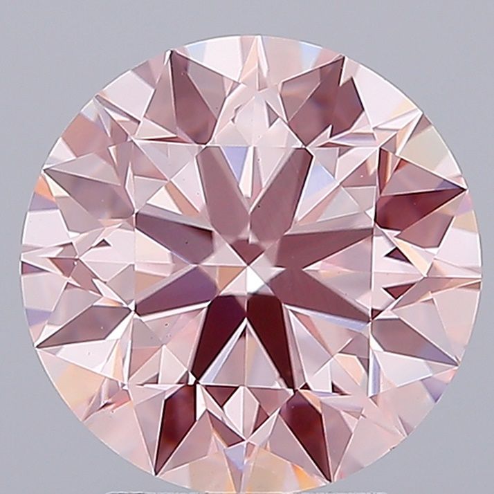 Lab-Grown Round Diamond - 3.5 Carats, Fancy Intense Pink Color, VVS2 Clarity - Certified by IGI - Report Number: LG655457378