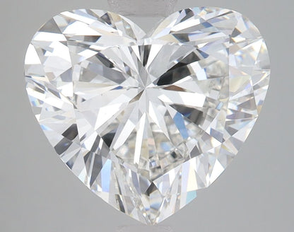 Lab-Grown Heart Diamond - 4.02 Carats, F Color, VVS2 Clarity - Certified by IGI - Report Number: LG655421976