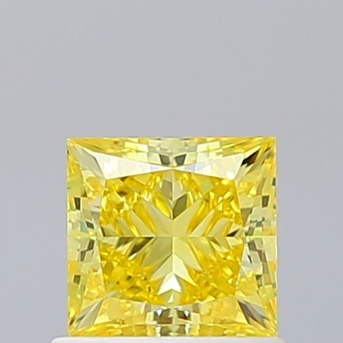 Lab-Grown Princess Diamond - 1.03 Carats, Fancy Vivid Yellow Color, VVS2 Clarity - Certified by IGI - Report Number: LG659461935
