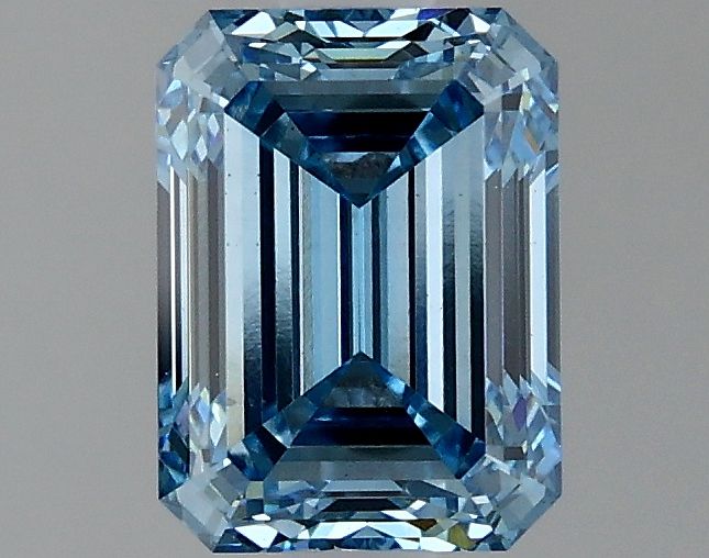 Lab-Grown Emerald Diamond - 1.51 Carats, Fancy Vivid Blue Color, VS1 Clarity - Certified by IGI - Report Number: LG635403413