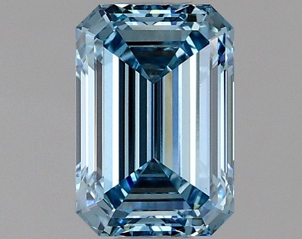 Lab-Grown Emerald Diamond - 1.1 Carats, Fancy Vivid Blue Color, VS1 Clarity - Certified by IGI - Report Number: LG635403411