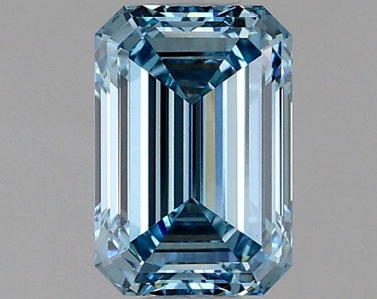 Lab-Grown Emerald Diamond - 1.1 Carats, Fancy Vivid Blue Color, VS1 Clarity - Certified by IGI - Report Number: LG635403411