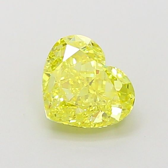 Lab-Grown Heart Diamond - 1.0 Carats, Fancy Vivid Yellow Color, VVS2 Clarity - Certified by IGI - Report Number: LG660455202