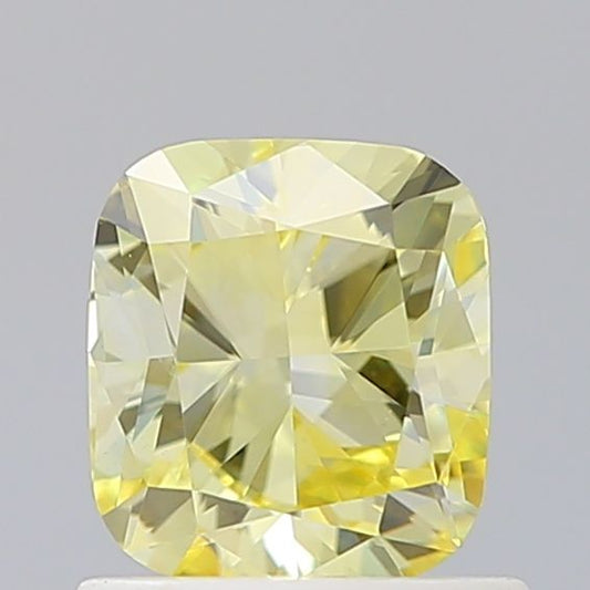 Lab-Grown Cushion Diamond - 1.0 Carats, Fancy Intense Yellow Color, VS1 Clarity - Certified by IGI - Report Number: LG653427260