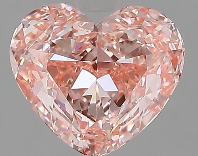Lab-Grown Heart Diamond - 1.63 Carats, Fancy Vivid Pink Color, VS1 Clarity - Certified by IGI - Report Number: LG649453293