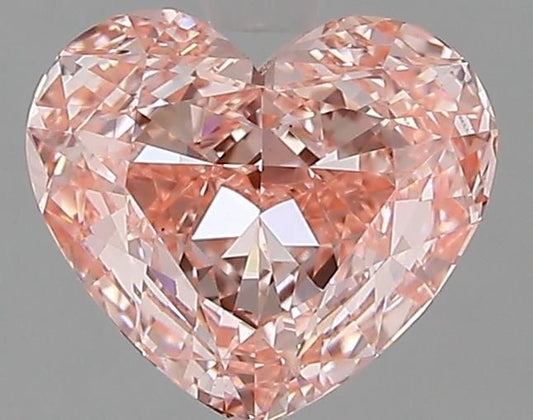 Lab-Grown Heart Diamond - 1.63 Carats, Fancy Vivid Pink Color, VS1 Clarity - Certified by IGI - Report Number: LG649453293