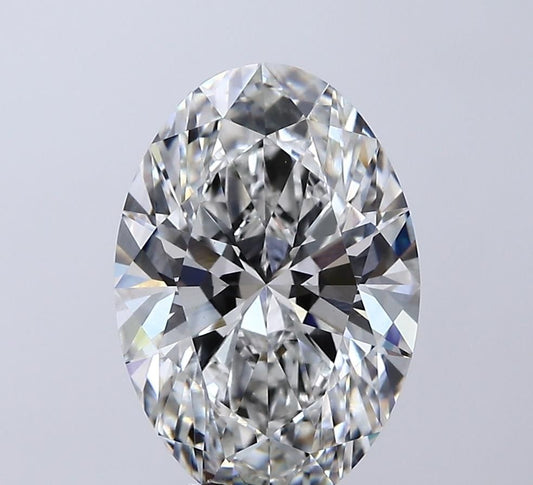 Lab-Grown Oval Diamond - 3.54 Carats, F Color, VVS2 Clarity - Certified by IGI - Report Number: LG715589312