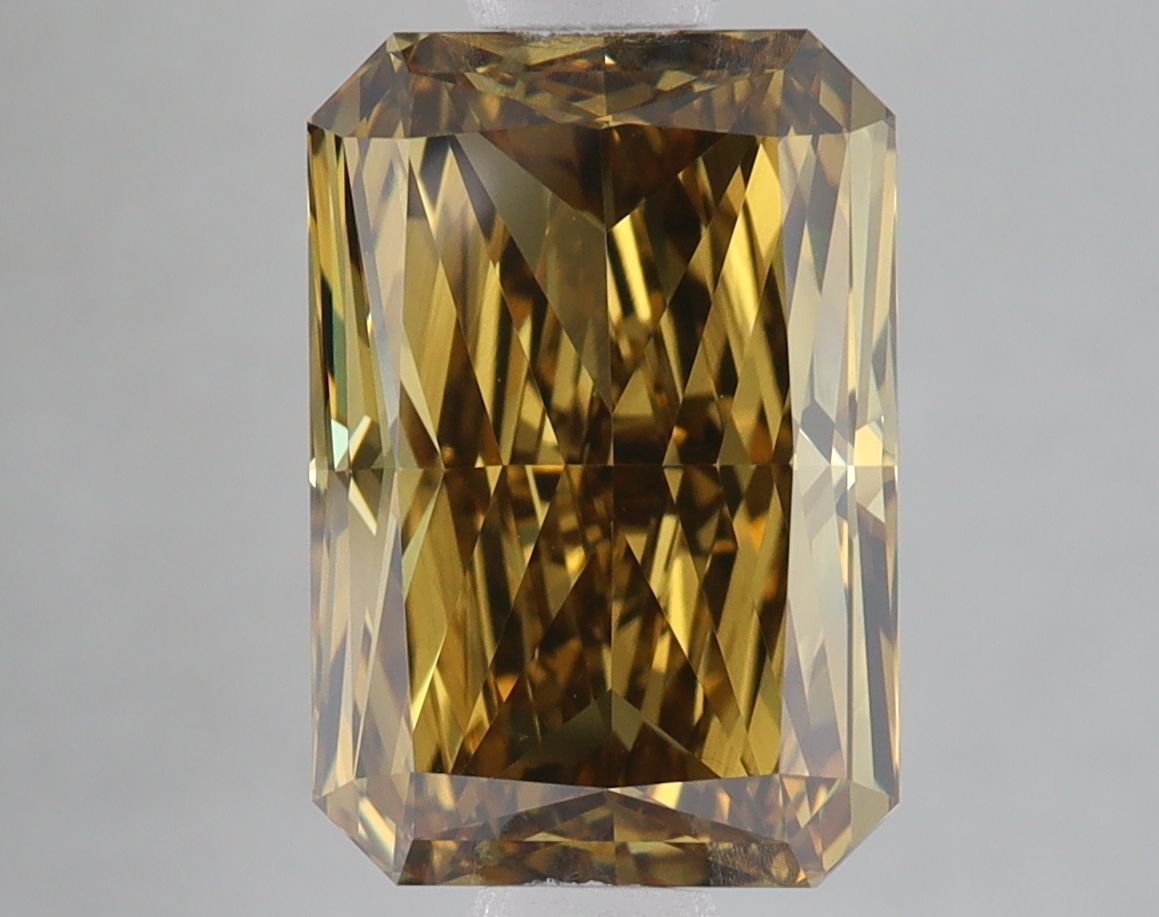 Lab-Grown Radiant Diamond - 4.85 Carats, Fancy Brown Yellow Color, VVS2 Clarity - Certified by IGI - Report Number: LG674510508