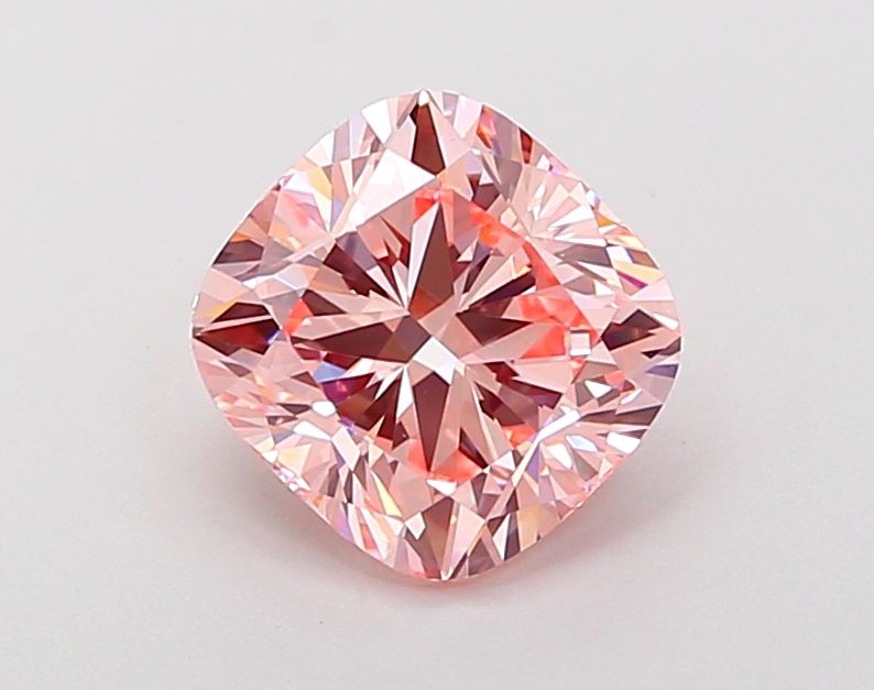 Lab-Grown Cushion Diamond - 3.01 Carats, Fancy Intense Pink Color, VS1 Clarity - Certified by IGI - Report Number: LG685586161