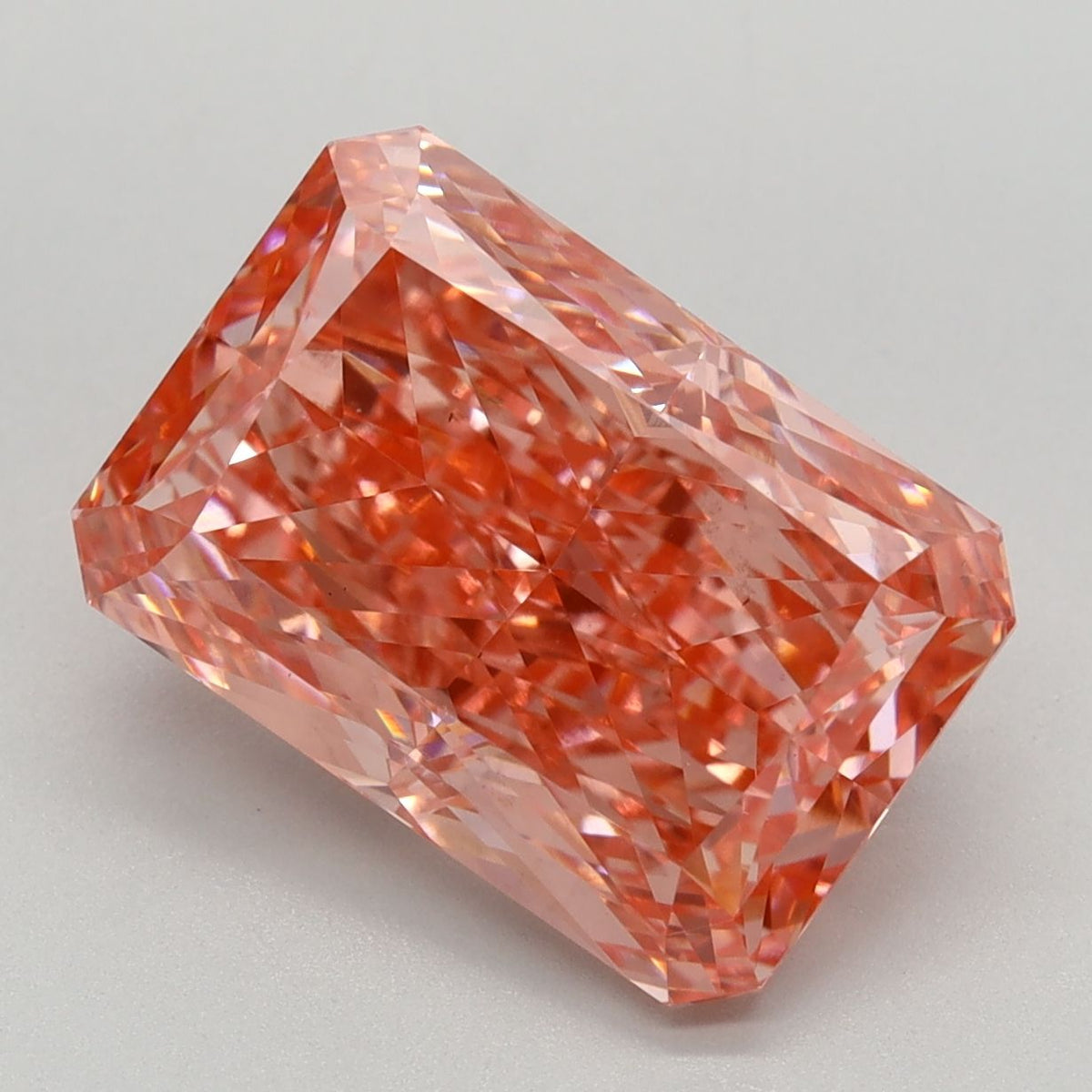 Lab-Grown Radiant Diamond - 4.51 Carats, Fancy Vivid Pink Color, VS1 Clarity - Certified by IGI - Report Number: LG642484645