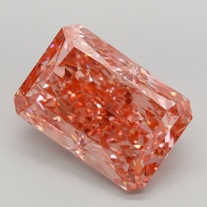 Lab-Grown Radiant Diamond - 4.51 Carats, Fancy Vivid Pink Color, VS1 Clarity - Certified by IGI - Report Number: LG642484645