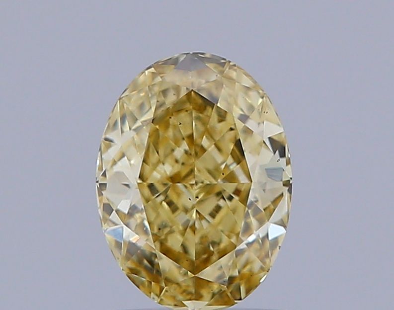 Lab-Grown Oval Diamond - 1.04 Carats, Fancy Intense Yellow Color, VS2 Clarity - Certified by IGI - Report Number: LG629493473