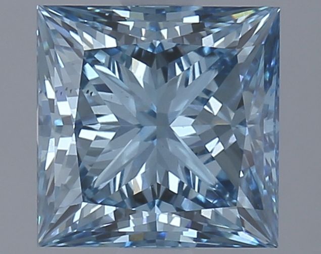 Lab-Grown Princess Diamond - 2.3 Carats, Fancy Vivid Blue Color, VS2 Clarity - Certified by IGI - Report Number: LG626420562