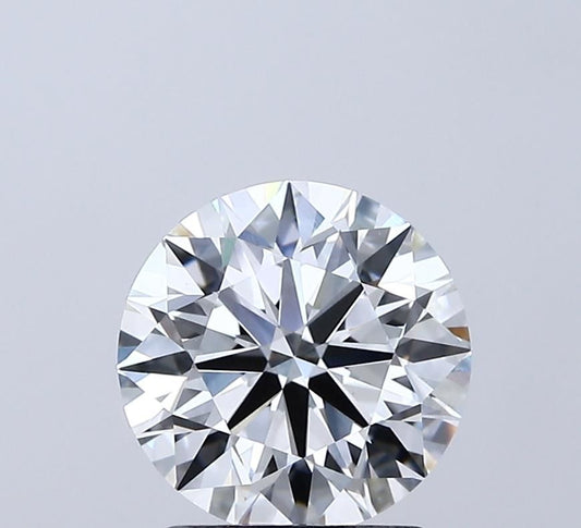Lab-Grown Round Diamond - 2.0 Carats, E Color, VVS2 Clarity - Certified by IGI - Report Number: LG693532153