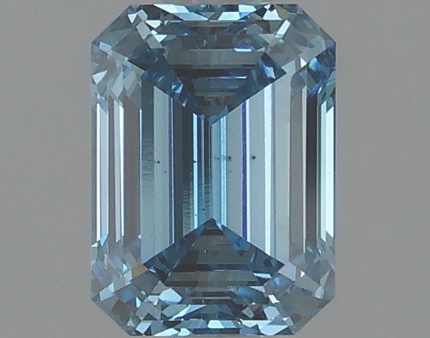 Lab-Grown Emerald Diamond - 1.23 Carats, Fancy Vivid Blue Color, VS2 Clarity - Certified by IGI - Report Number: LG625410062
