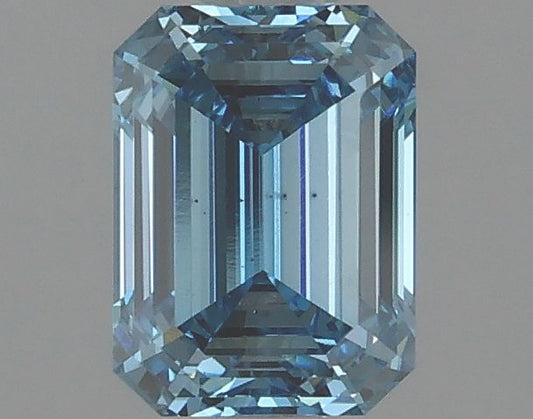Lab-Grown Emerald Diamond - 1.23 Carats, Fancy Vivid Blue Color, VS2 Clarity - Certified by IGI - Report Number: LG625410062