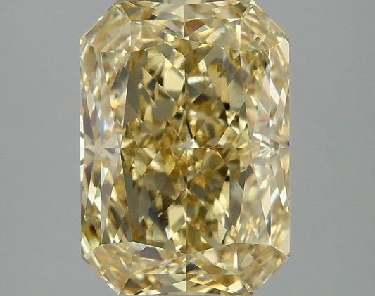 Lab-Grown Radiant Diamond - 4.09 Carats, Fancy Vivid Yellow Color, VVS2 Clarity - Certified by IGI - Report Number: LG678509157
