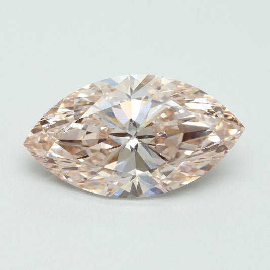 Lab-Grown Marquise Diamond - 6.18 Carats, Fancy Pink Color, VS1 Clarity - Certified by IGI - Report Number: LG613378308