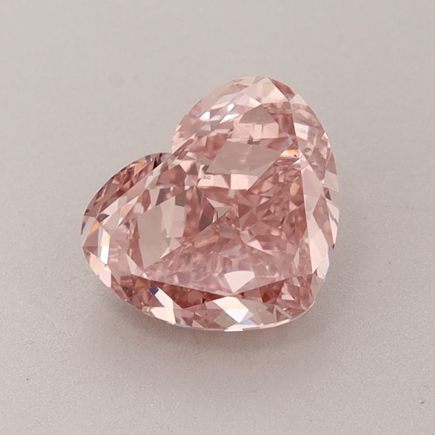 Lab-Grown Heart Diamond - 1.53 Carats, Fancy Intense Brownish Pink Color, VS1 Clarity - Certified by IGI - Report Number: LG635479950