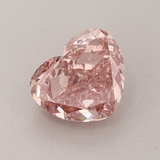 Lab-Grown Heart Diamond - 1.53 Carats, Fancy Intense Brownish Pink Color, VS1 Clarity - Certified by IGI - Report Number: LG635479950